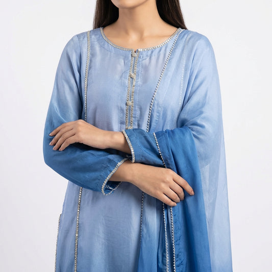 Sky Blue Elegant 3-Piece Suit